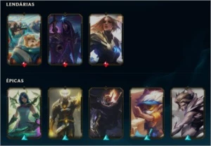 Conta LOL MMR ouro/plat lvl92 com boas skins - League of Legends