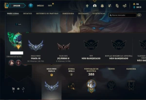 Conta prata 3 com TODOS os champs e 127 Skins (2 Ultimates) - League of Legends LOL