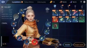 Arqueira lvl 75 102k POWER + WEMIX + A3 Still Alive+ Yulgang - MIR4