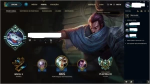 Plat 3, 190 Skins, 10K ip, 11 Pag runas - League of Legends LOL