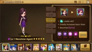 Reroll Summoners War lvl10 com Neostone Agent Dark - Sylvia