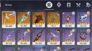 Conta Genshin Impact ar50 EULA, GANYU, ALBEDO, DILUC, QIQI