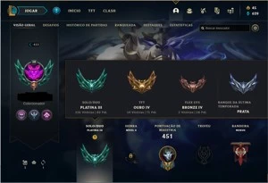 CONTA LOL NICK RARO PLAT 3 - League of Legends