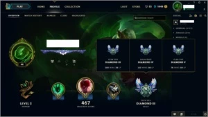 CONTA DIAMANTE S7 (DIAMANTE NAS TRÊS FILAS) - League of Legends LOL
