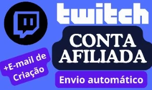 Conta Twitch Afliada Monetizada - Redes Sociais