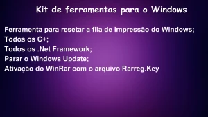 Kit de Ferramentas para o Windows - Softwares e Licenças