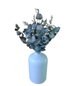 Buque Eucalipto com Limonium - Artesanato e Personalizados