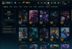 Unranked com 40 Champs e 8 Skins - League of Legends LOL