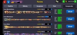 Conta 8 BALL POOL 9 TACOS LENDÁRIOS