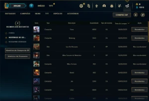 Conta prata 4 com 23 Champs e 2 Skins + 2 Fragmentos - League of Legends LOL