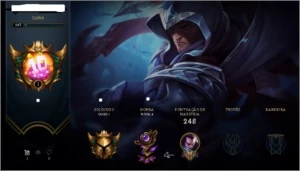 Conta do LoL, Ouro 1 runa 4,64 champ , 24 skins - League of Legends