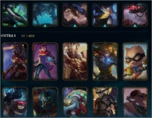 Conta do LoL, Ouro 1 runa 4,64 champ , 24 skins - League of Legends