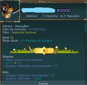Conta Transformice 2012 com pele - Outros