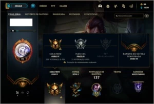 Conta ouro 4 com 61 champs e 57 skins +71 Pontos de Prestigi - League of Legends LOL