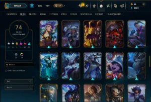 Unranked com 95 Champs e 74 Skins ( ADC / MID ) - League of Legends LOL