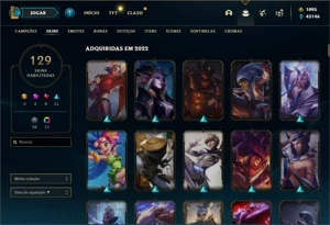 CONTA C/CHAVEIRO RADIANTE EP 4 NVL 70 LOL FULL CHAMPS - Valorant