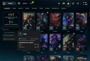 Conta bronze 1 com 120 Champs e 55 Skins ( MAIN MID / TOP ) - League of Legends LOL