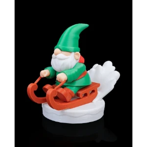 Gnomo de Natal no Trenó em Impressão 3D