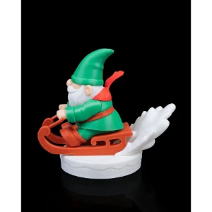 Gnomo de Natal no Trenó em Impressão 3D - Artesanato e Personalizados