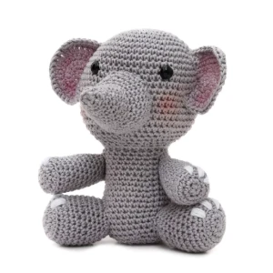 Elefante em amigurumi - Artesanato e Personalizados