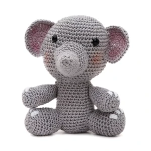 Elefante em amigurumi - Artesanato e Personalizados