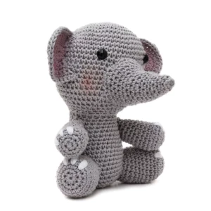 Elefante em amigurumi - Artesanato e Personalizados