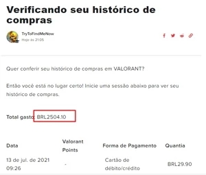 Conta Ouro 3 Valorant