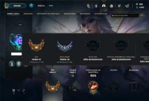 Prata 3 com 120 Champs e 65 Skins + 1 Prestigo da Katarina - League of Legends LOL