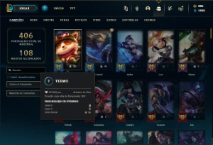 Prata 3 com 120 Champs e 65 Skins + 1 Prestigo da Katarina - League of Legends LOL