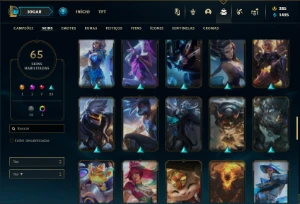 Prata 3 com 120 Champs e 65 Skins + 1 Prestigo da Katarina - League of Legends LOL