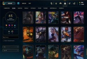 Prata 3 com 120 Champs e 65 Skins + 1 Prestigo da Katarina - League of Legends LOL
