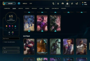 Prata 3 com 120 Champs e 65 Skins + 1 Prestigo da Katarina - League of Legends LOL