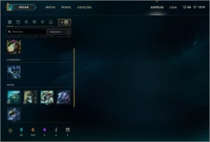 Conta League of Legends GOLD 2 C/ RIVEN EMISSÁRIA DA LUZ LOL