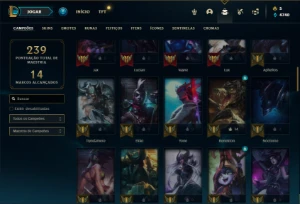 Conta Ferro 3 com 72 Champs e 46 Skins - League of Legends LOL