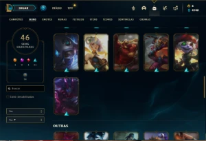 Conta Ferro 3 com 72 Champs e 46 Skins - League of Legends LOL