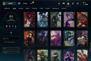 Conta Ferro 3 com 72 Champs e 46 Skins - League of Legends LOL