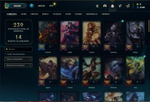 Conta Ferro 3 com 72 Champs e 46 Skins - League of Legends LOL