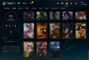 Conta Ferro 3 com 72 Champs e 46 Skins - League of Legends LOL