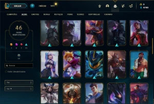 Conta Ferro 3 com 72 Champs e 46 Skins - League of Legends LOL