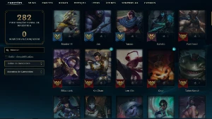 Unranked com 85 Champs e 29 Skins + 6 Fragmentos - League of Legends LOL