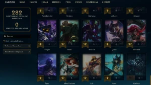 Unranked com 85 Champs e 29 Skins + 6 Fragmentos - League of Legends LOL