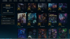 Unranked com 85 Champs e 29 Skins + 6 Fragmentos - League of Legends LOL