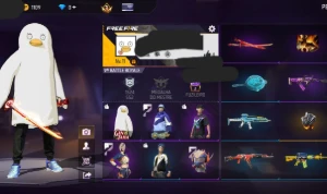 Conta Free Fire Nivel 11 + Skin Elisabeth (Gintama) + 4 Skin