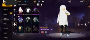 Conta Free Fire Nivel 11 + Skin Elisabeth (Gintama) + 4 Skin