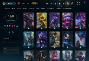 Prata 3 com TODOS os Champs e 160 Skins ( TOP / ADC ) - League of Legends LOL