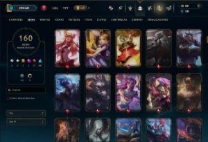 Prata 3 com TODOS os Champs e 160 Skins ( TOP / ADC ) - League of Legends LOL