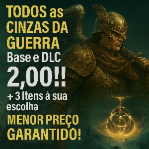 Elden Ring -Todos as Cinzas da Guerra Base/Dlc+3itens PS4PS5