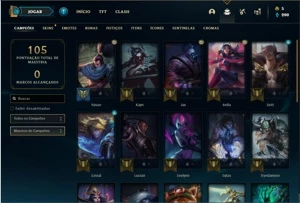 Conta ouro 4 com 26 Champs e 11 Skins + 1 Fragmento - League of Legends LOL