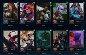 Conta D4 SoloQ P4 Flex Muito Espólio e Lux Elementalista - League of Legends LOL