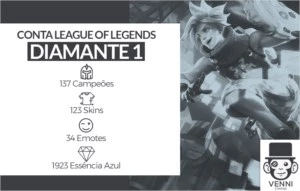 CONTA DE LEAGUE OF LEGENDS | DIAMANTE 1 LOL